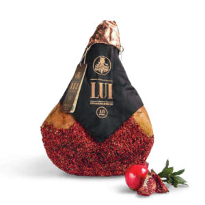 PROSCIUTTO DI NORCIA IGP 'LUI' PEPE ROSA E FAZZOLETTO NERO LUI KG.11 PESO VARIABILE