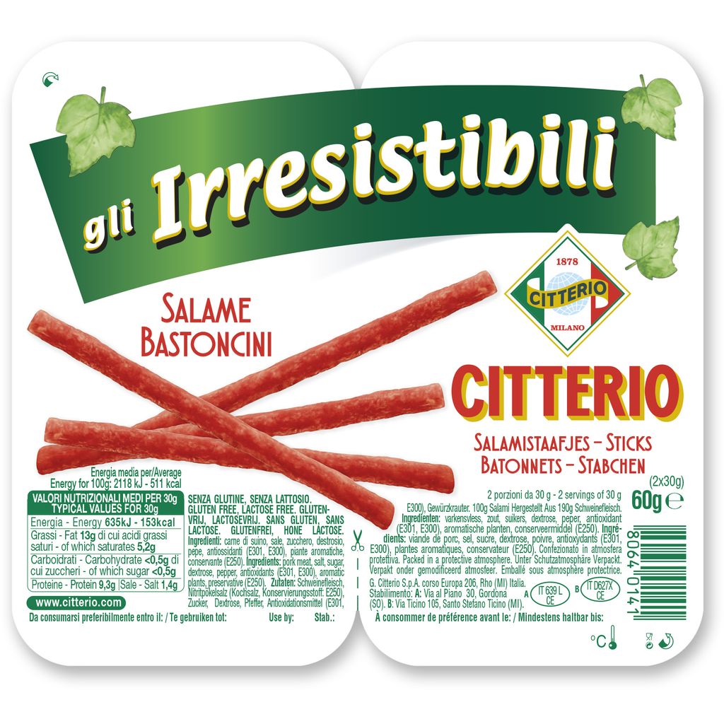 IRRESISTIBILI BASTONCINI DI SALAME G.60