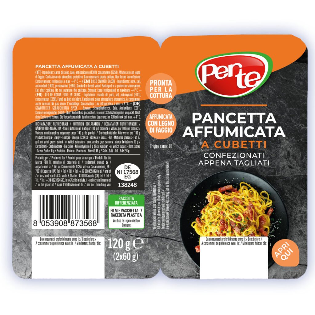 PANCETTA A CUBETTI AFFUMICATA G.60X2