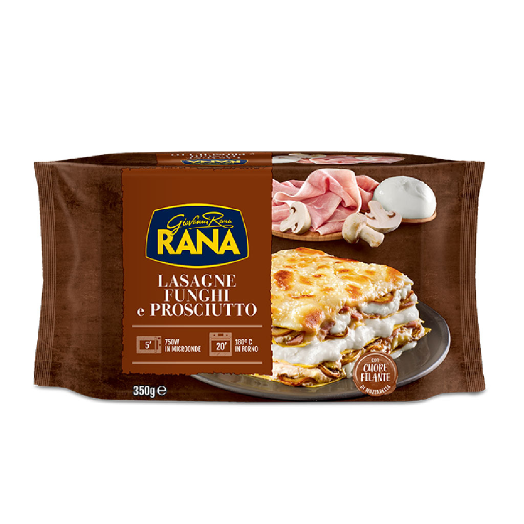 LASAGNE FUNGHI E PROSCIUTTO G.350