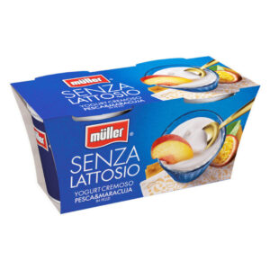 YOUGURT ALLA PESCA E MARACUJA SENZA LATTOSIO G.125X2