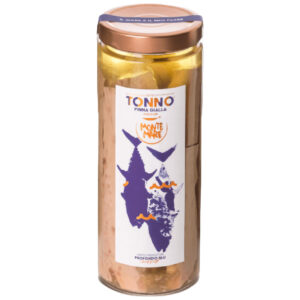 TRANCI TONNO PINNA GIALLA IN VETRO-KG.1-SGOCCIOLATO G.750