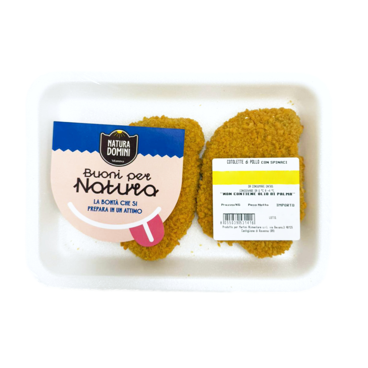 COTOLETTE POLLO SPINACI G.200