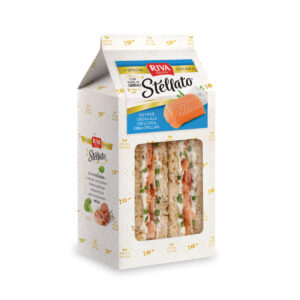 STELLATO TRAMEZZINO SALMONE/CREMA ALLA CRESCENZA/ERBA CIPOLLINA G.160